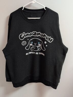 Sanrio Cinnamoroll "As Sweet As Sugar" Printed Crewneck Sweatshirt, XL Women's